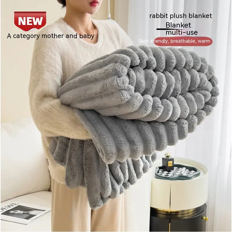 Rabbit Fur Blanket - Warm & Cozy | Ember And Co