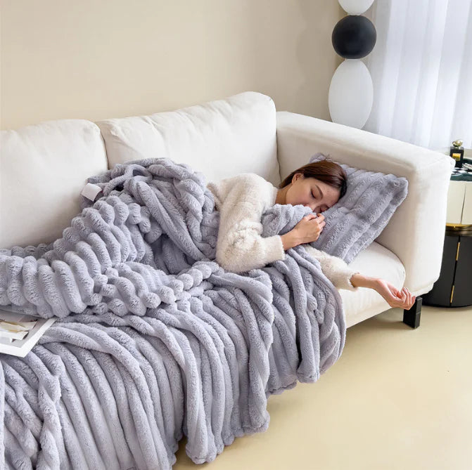  Rabbit Fur Blanket - Warm & Cozy | Ember And Co