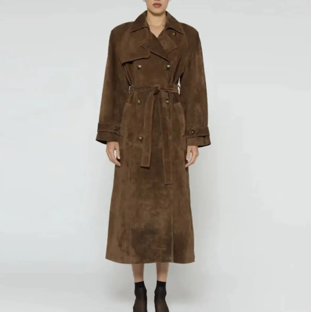 Warm Women's Winter Coat - Double-Breasted Trench | Ember And Co