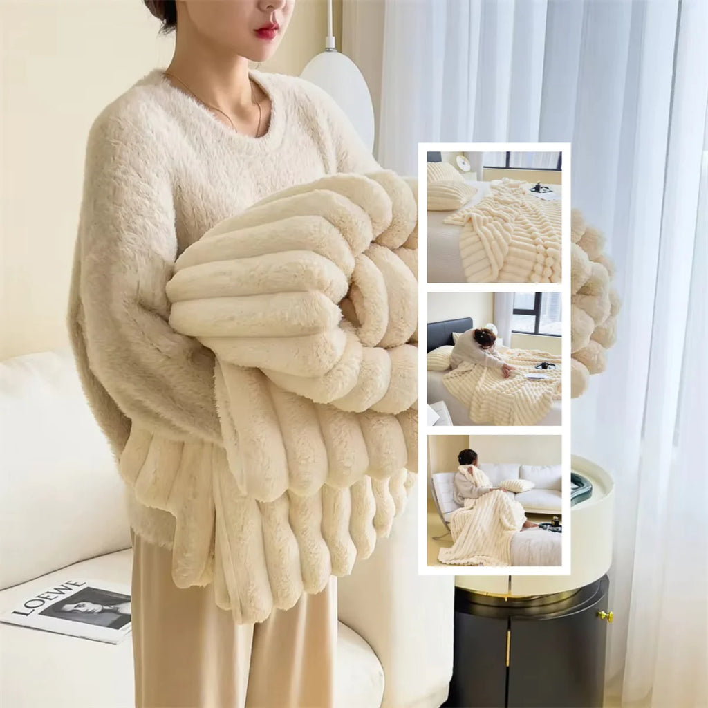  Rabbit Fur Blanket - Warm & Cozy | Ember And Co