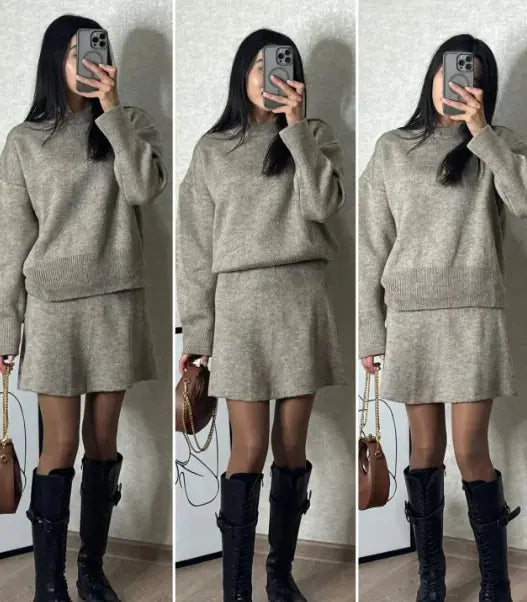 Stylish Knitwear Skirt – Comfortable & Trendy | Ember And Co