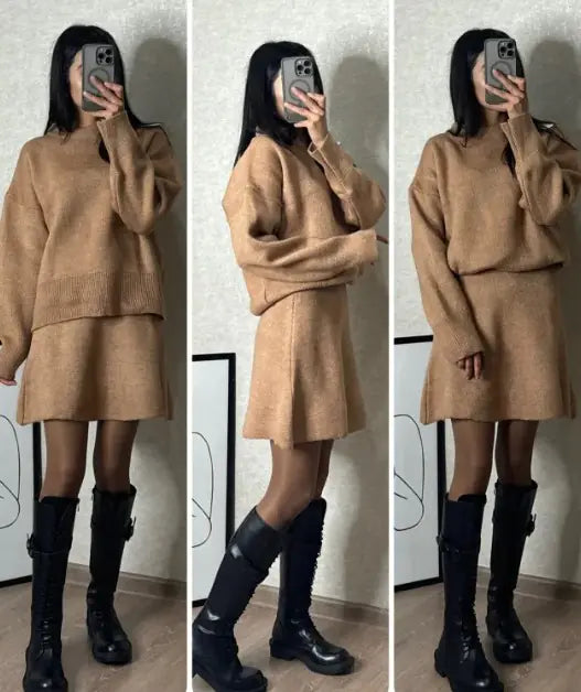 Stylish Knitwear Skirt – Comfortable & Trendy | Ember And Co
