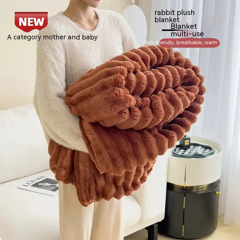  Rabbit Fur Blanket - Warm & Cozy | Ember And Co