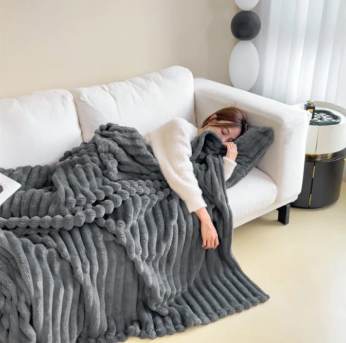  Rabbit Fur Blanket - Warm & Cozy | Ember And Co